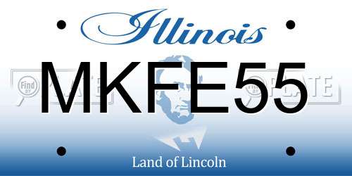 MKFE55 Illinois License Plate
