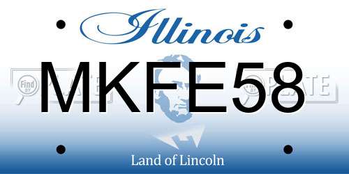 MKFE58 Illinois License Plate