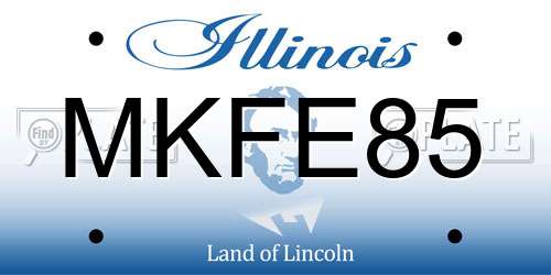 MKFE85 Illinois License Plate