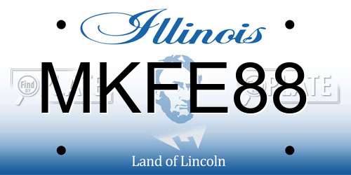 MKFE88 Illinois License Plate