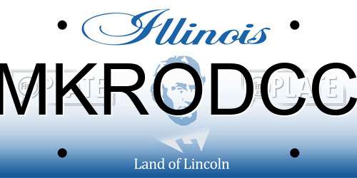 MKRODCC Illinois License Plate