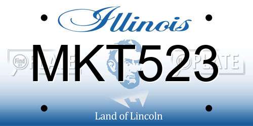 MKT523 Illinois License Plate