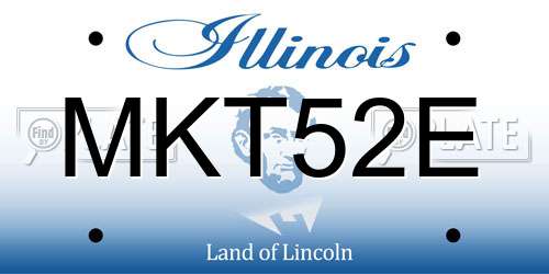 MKT52E Illinois License Plate