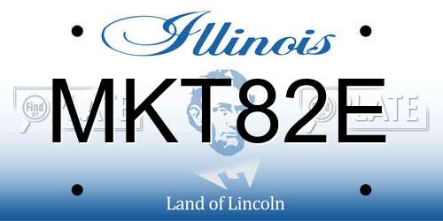 MKT82E Illinois License Plate