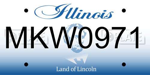 MKW0971 Illinois License Plate