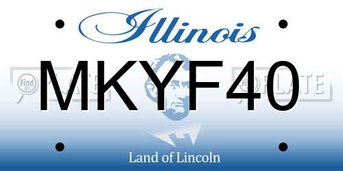MKYF40 Illinois License Plate