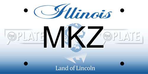 MKZ Illinois License Plate