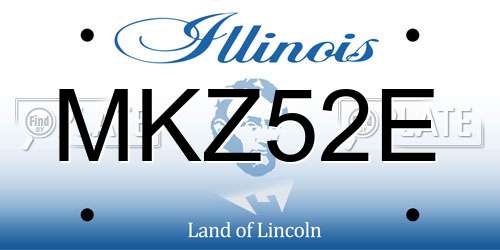 MKZ52E Illinois License Plate