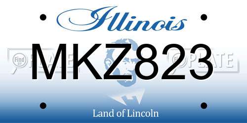 MKZ823 Illinois License Plate