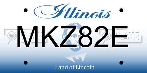 MKZ82E Illinois License Plate