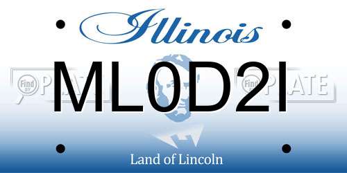 ML0D2I Illinois License Plate