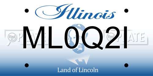 ML0Q2I Illinois License Plate