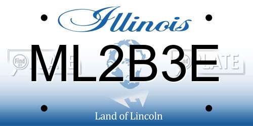 ML2B3E Illinois License Plate