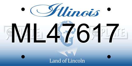 ML47617 Illinois License Plate