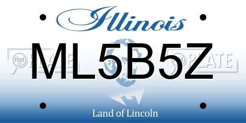 ML5B5Z Illinois License Plate