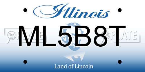 ML5B8T Illinois License Plate