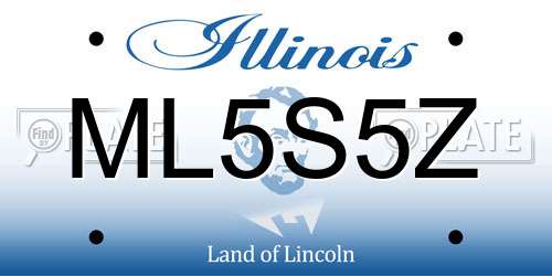 ML5S5Z Illinois License Plate