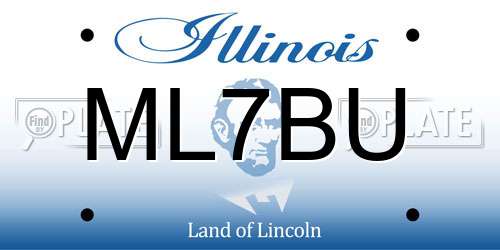 ML7BU Illinois License Plate