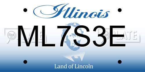ML7S3E Illinois License Plate
