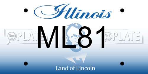 ML81 Illinois License Plate