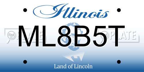 ML8B5T Illinois License Plate