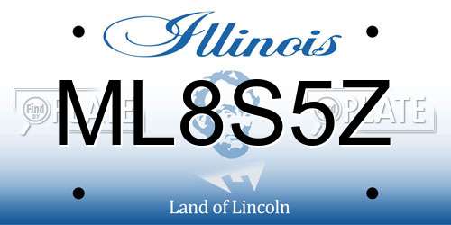 ML8S5Z Illinois License Plate