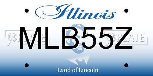MLB55Z Illinois License Plate