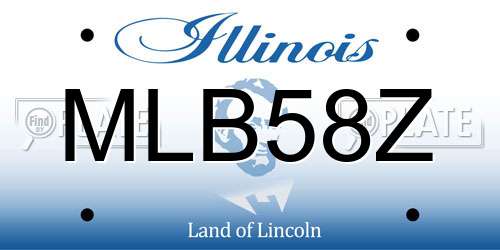 MLB58Z Illinois License Plate