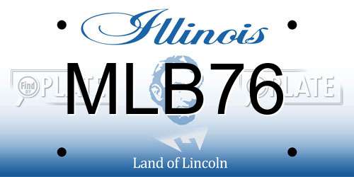 MLB76 Illinois License Plate