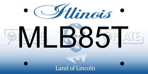 MLB85T Illinois License Plate