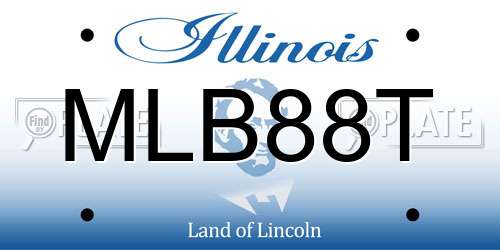 MLB88T Illinois License Plate