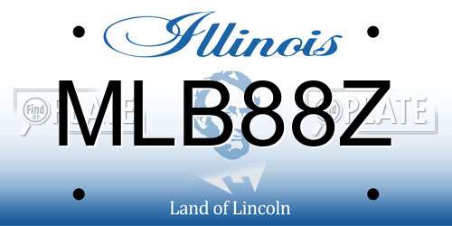 MLB88Z Illinois License Plate