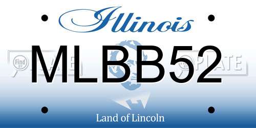 MLBB52 Illinois License Plate