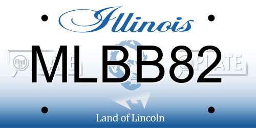 MLBB82 Illinois License Plate