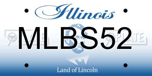 MLBS52 Illinois License Plate