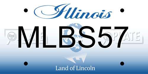 MLBS57 Illinois License Plate