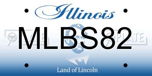 MLBS82 Illinois License Plate