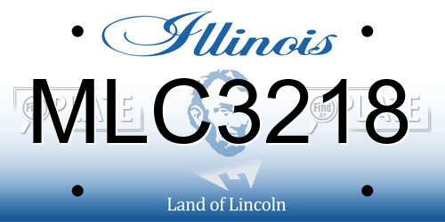 MLC3218 Illinois License Plate