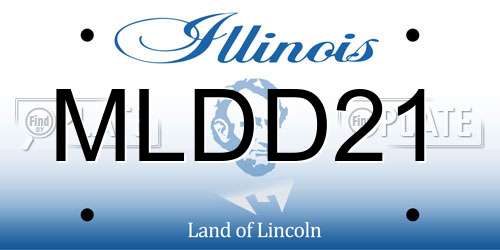 MLDD21 Illinois License Plate