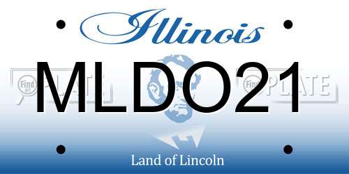 MLDO21 Illinois License Plate