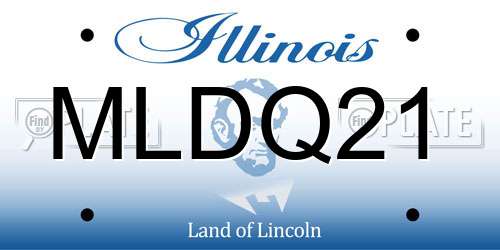 MLDQ21 Illinois License Plate