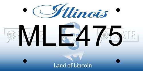 MLE475 Illinois License Plate