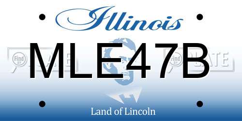 MLE47B Illinois License Plate