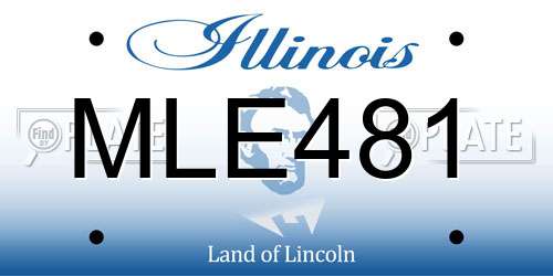 MLE481 Illinois License Plate