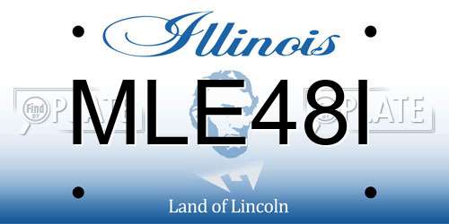MLE48I Illinois License Plate