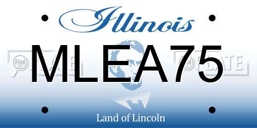 MLEA75 Illinois License Plate