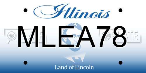 MLEA78 Illinois License Plate