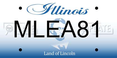 MLEA81 Illinois License Plate