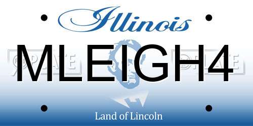MLEIGH4 Illinois License Plate