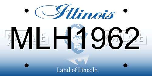 MLH1962 Illinois License Plate